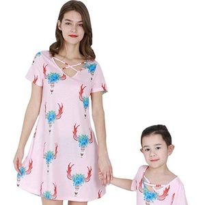 Pink Cotton Swing Dress